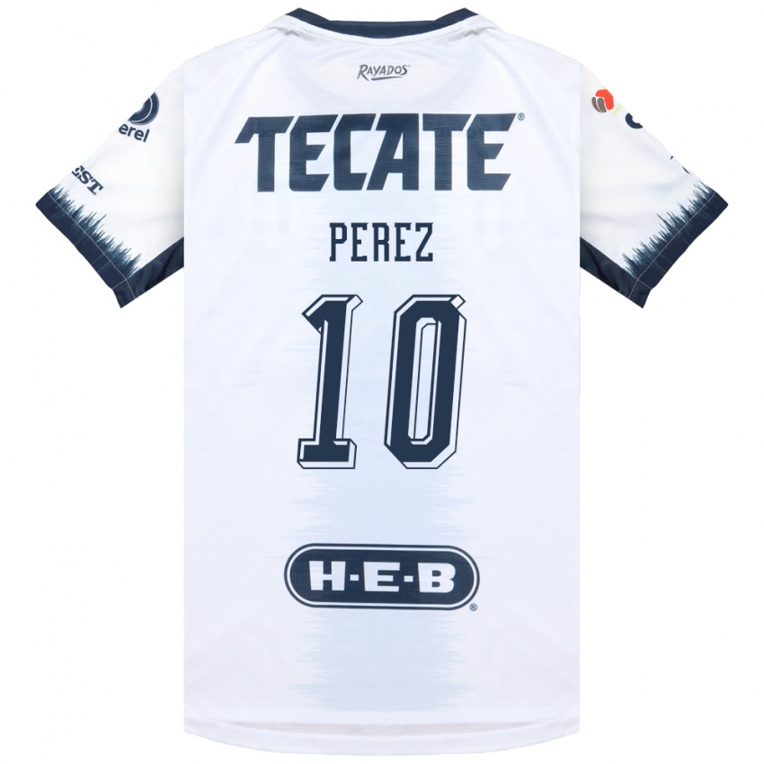גברים Nicole Perez #10 לבן כחול דיו אדום הרחק ג'רזי 2026/27 חולצה קצרה