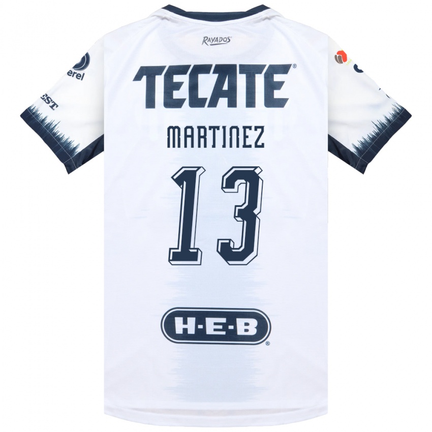גברים Jaziel Ismael Martínez Huerta #13 לבן כחול דיו אדום הרחק ג'רזי 2026/27 חולצה קצרה