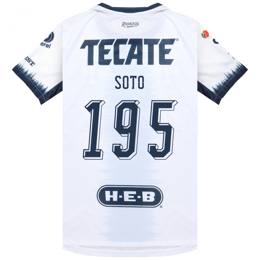 גברים Óscar Soto #195 לבן כחול דיו אדום הרחק ג'רזי 2026/27 חולצה קצרה