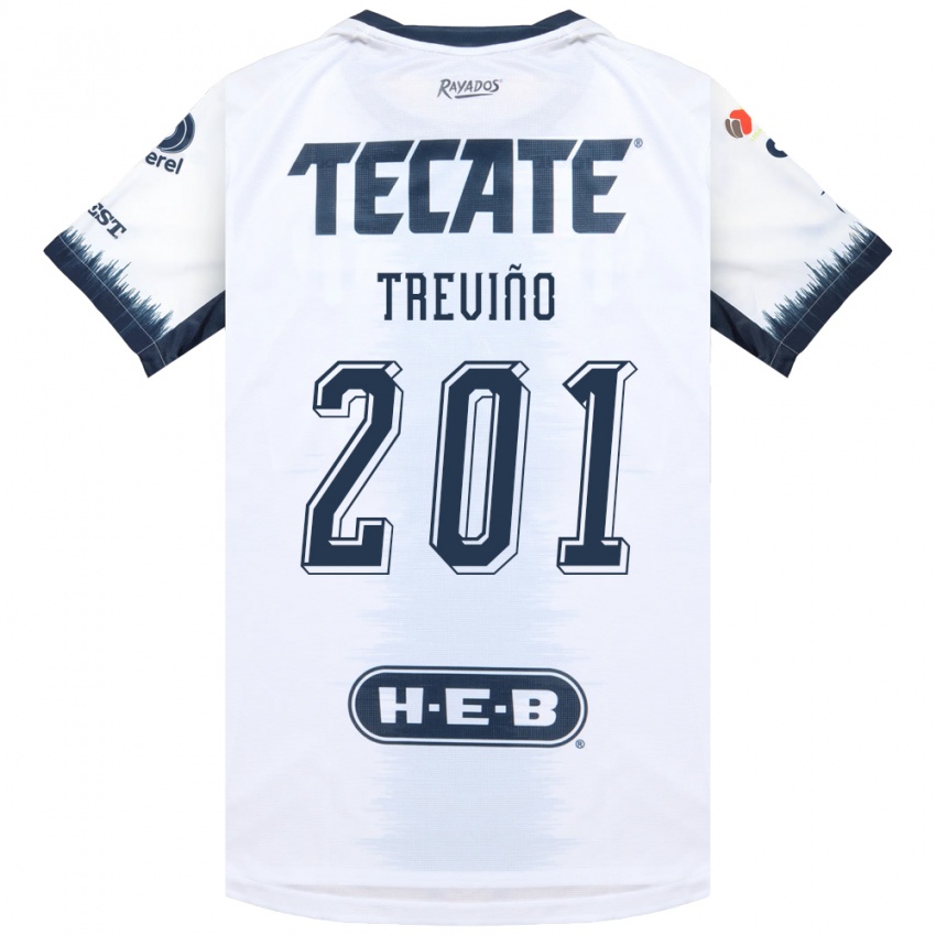 גברים José Treviño #201 לבן כחול דיו אדום הרחק ג'רזי 2026/27 חולצה קצרה