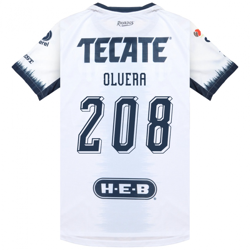גברים Marcelo Olvera #208 לבן כחול דיו אדום הרחק ג'רזי 2026/27 חולצה קצרה