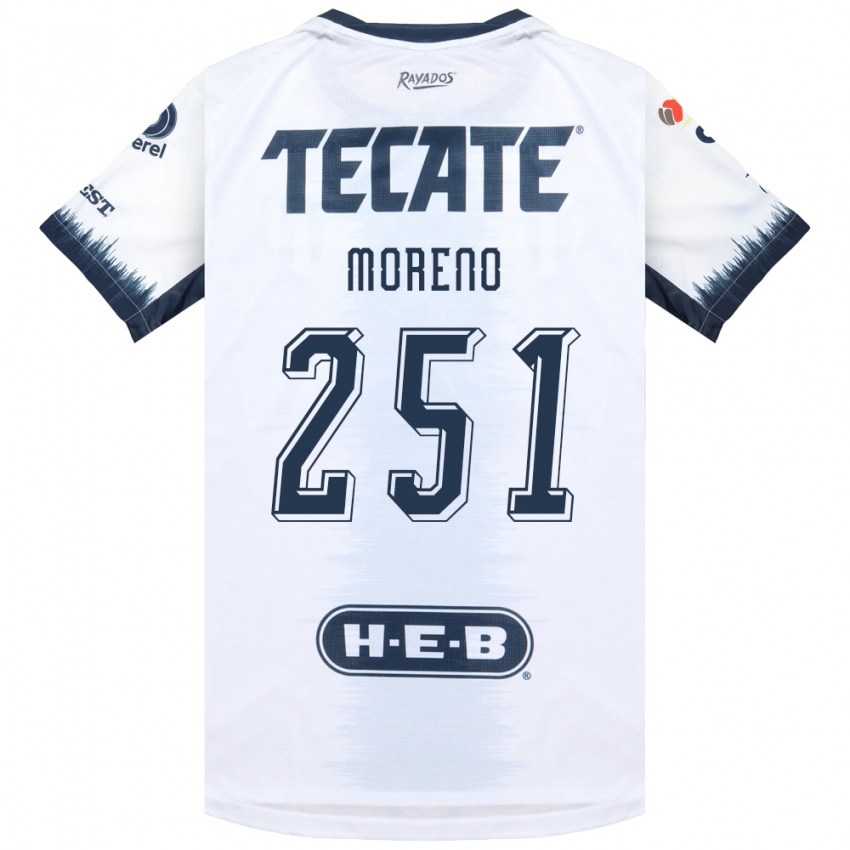 גברים Josué Moreno #251 לבן כחול דיו אדום הרחק ג'רזי 2026/27 חולצה קצרה