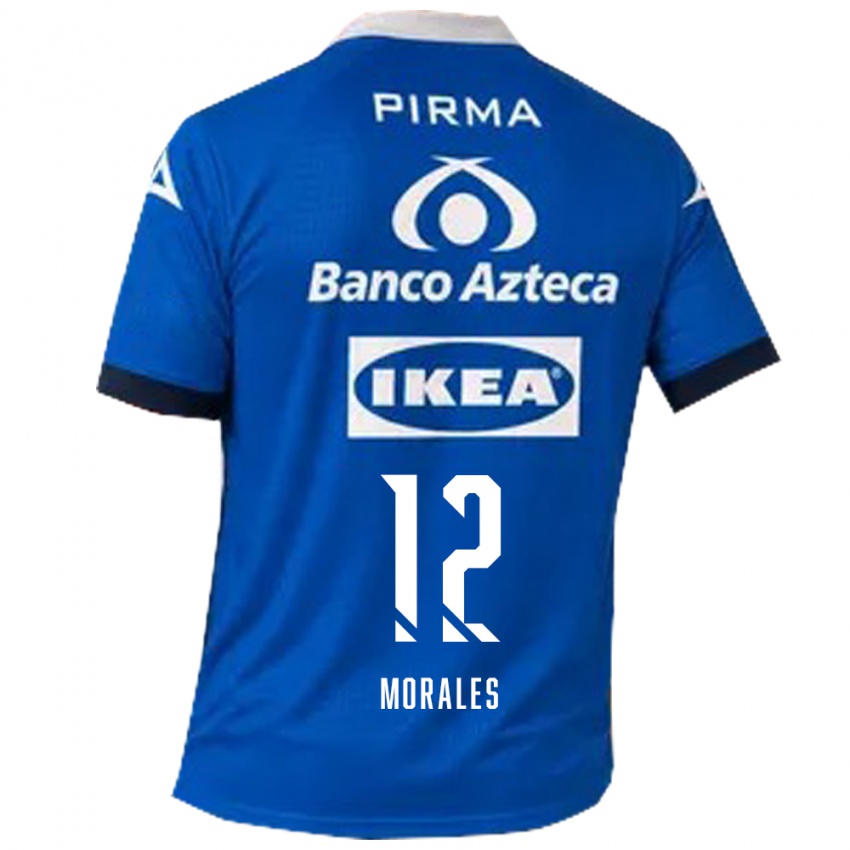 גברים Karla Morales #12 כחול לבן הרחק ג'רזי 2026/27 חולצה קצרה