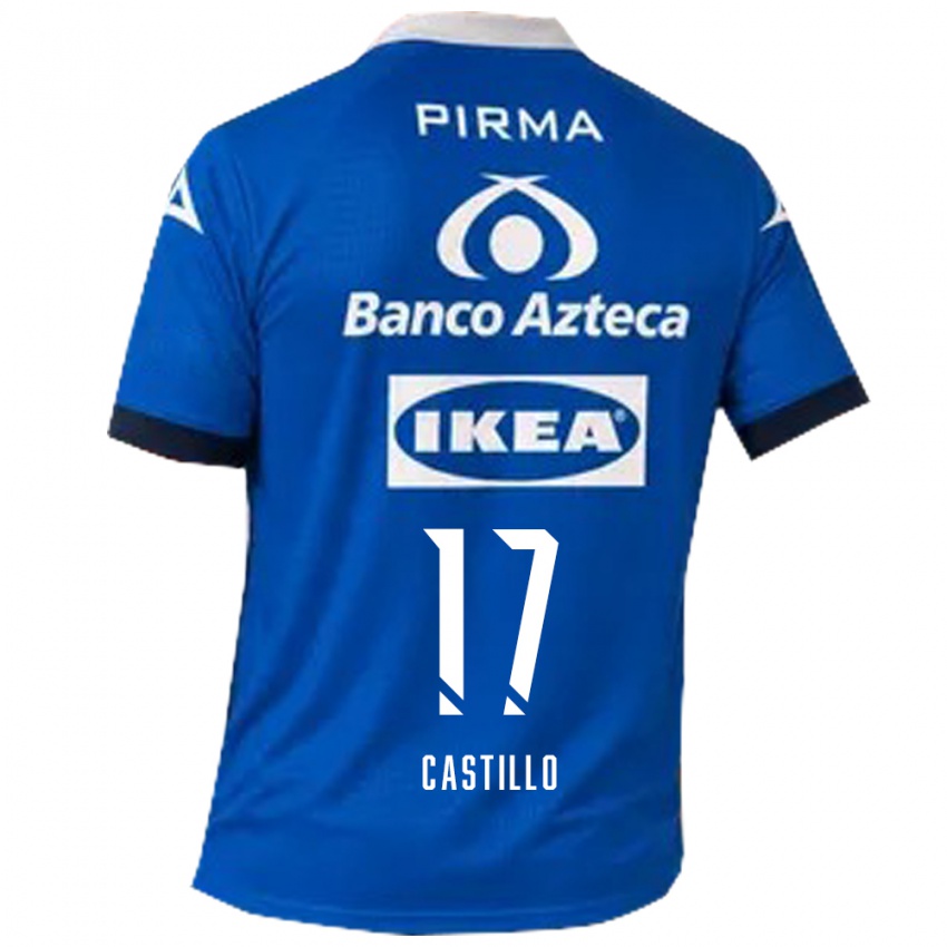 גברים Raúl Castillo #17 כחול לבן הרחק ג'רזי 2026/27 חולצה קצרה