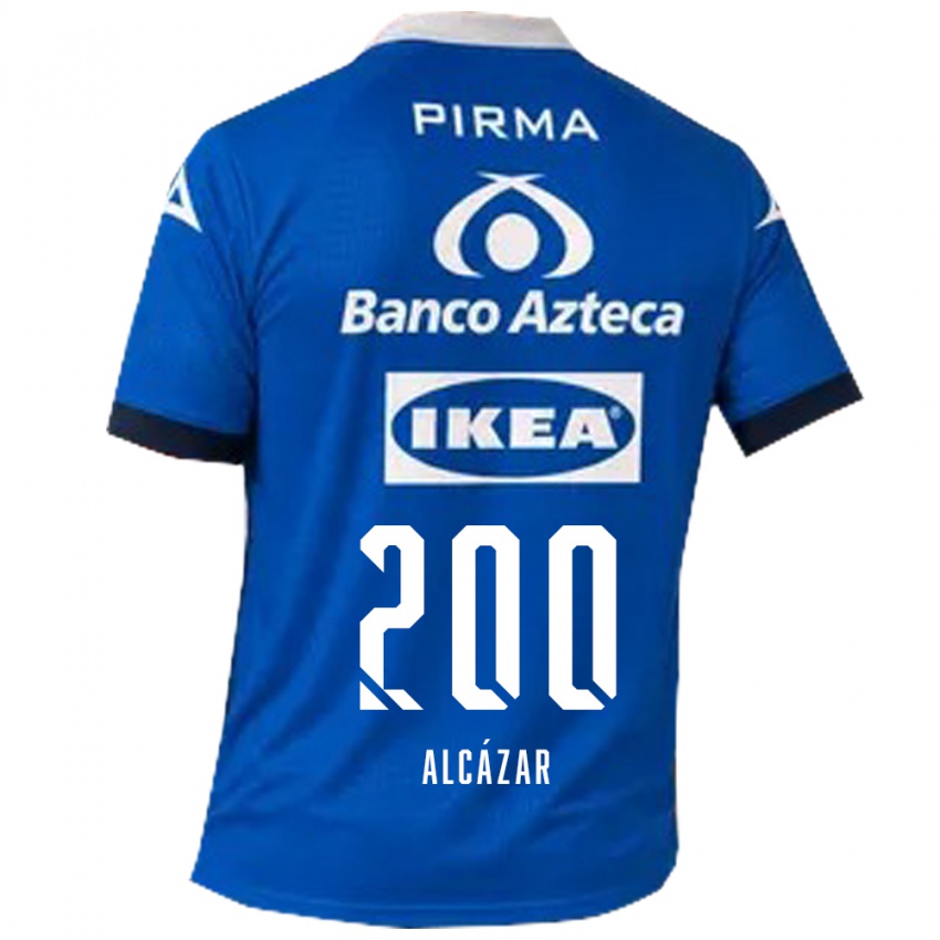 גברים Alek Alcázar #200 כחול לבן הרחק ג'רזי 2026/27 חולצה קצרה