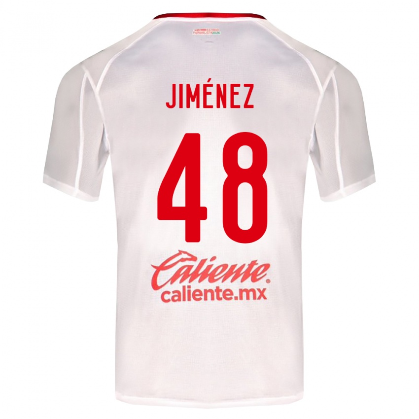 גברים Leonardo Jiménez #48 לבן ירוק אדום הרחק ג'רזי 2026/27 חולצה קצרה