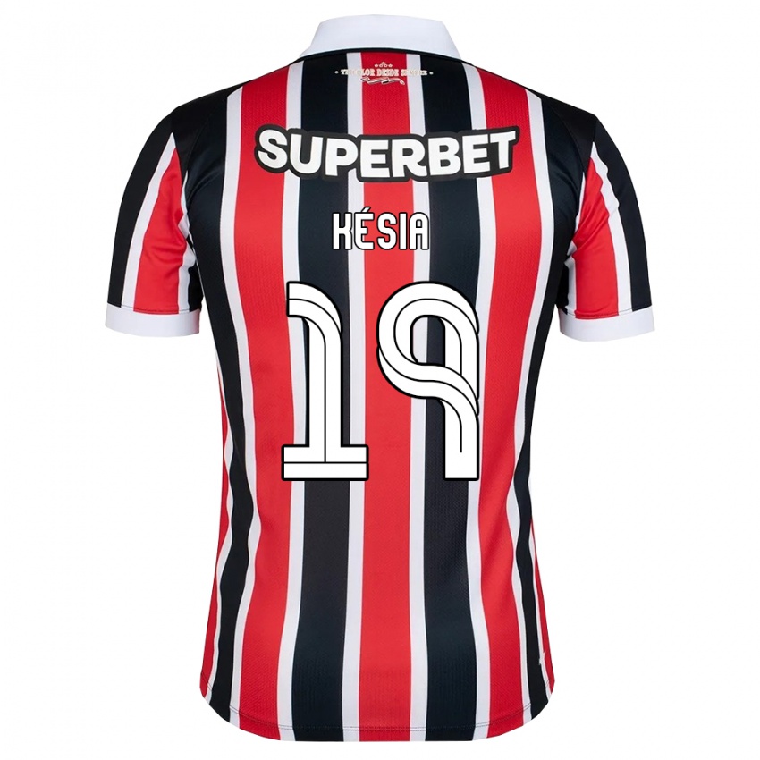 גברים Késia #19 אדום לבן שחור הרחק ג'רזי 2026/27 חולצה קצרה