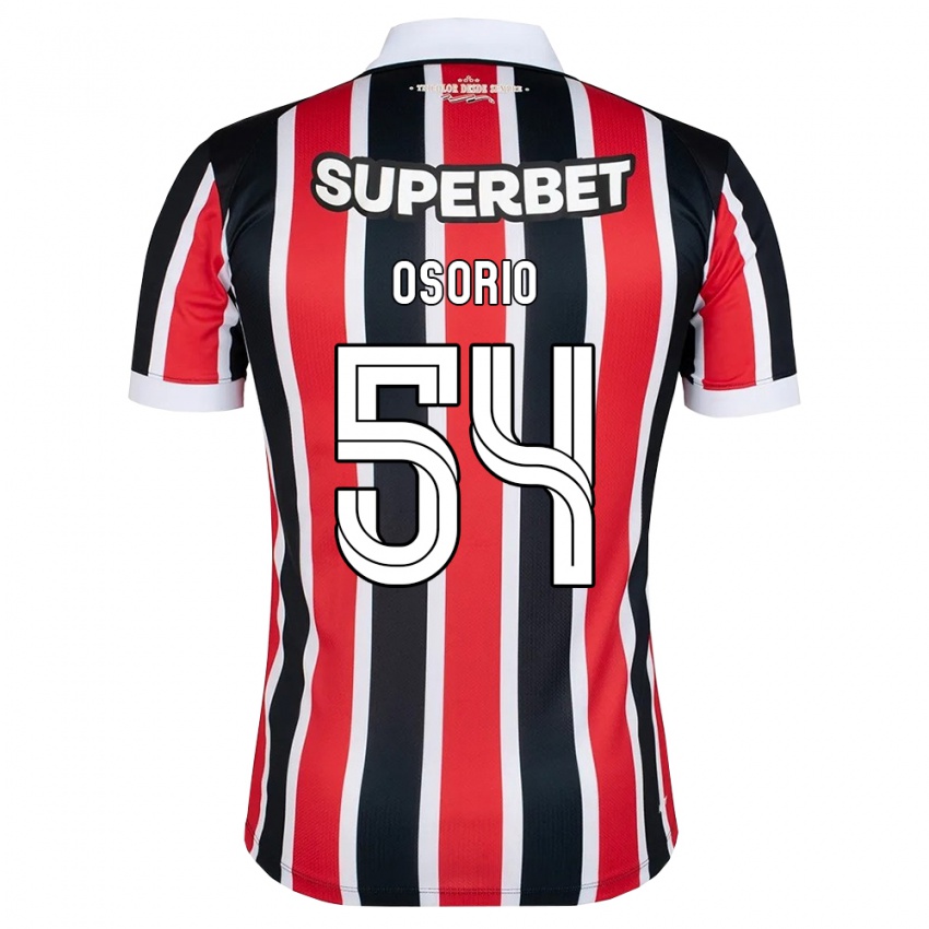 גברים Luis Osorio #54 אדום לבן שחור הרחק ג'רזי 2026/27 חולצה קצרה
