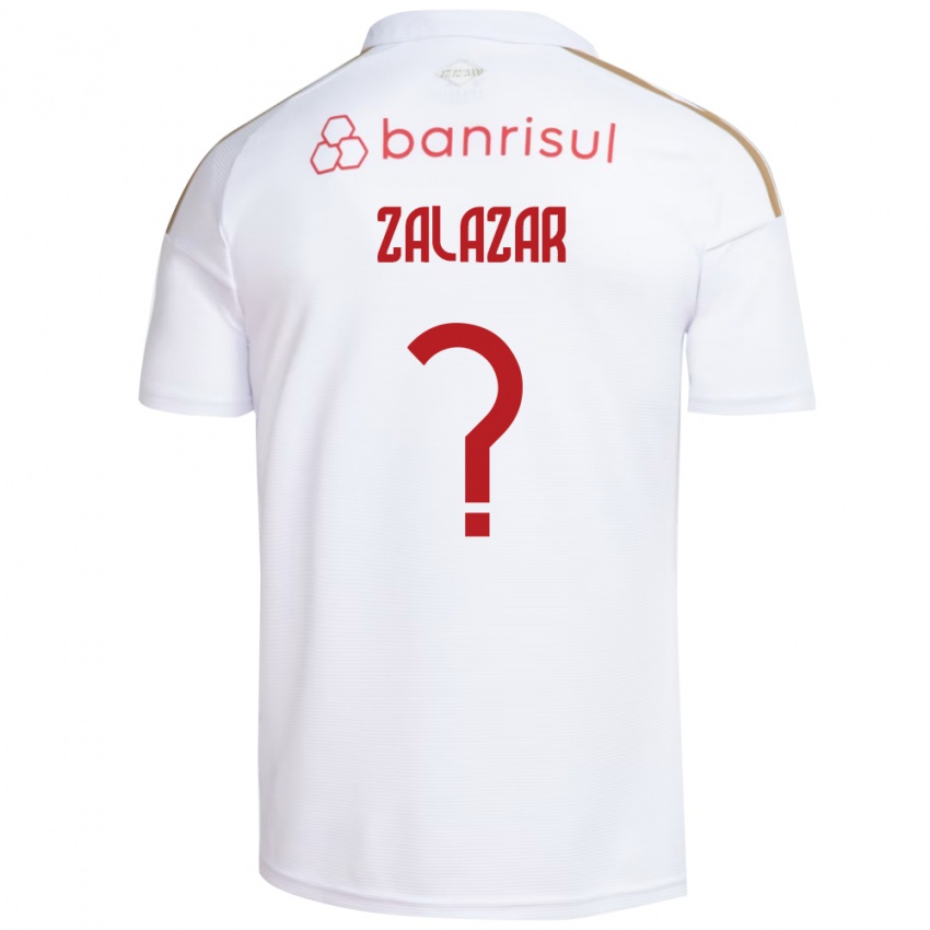 גברים Maxi Zalazar #0 אדום לבן הרחק ג'רזי 2026/27 חולצה קצרה