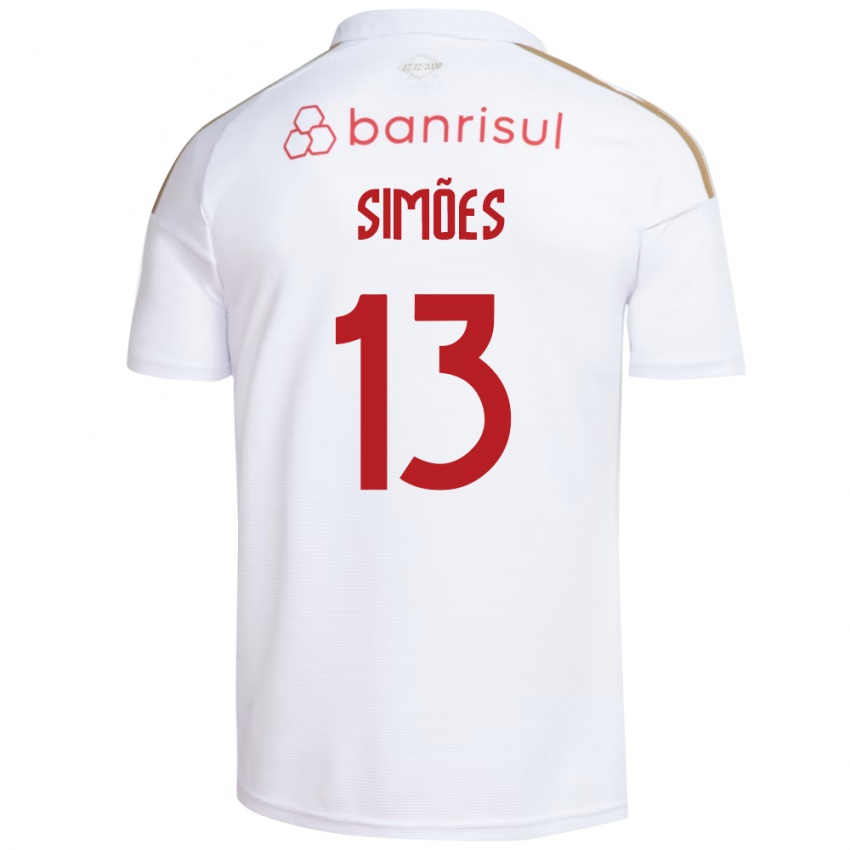 גברים Arthur Simões #13 אדום לבן הרחק ג'רזי 2026/27 חולצה קצרה