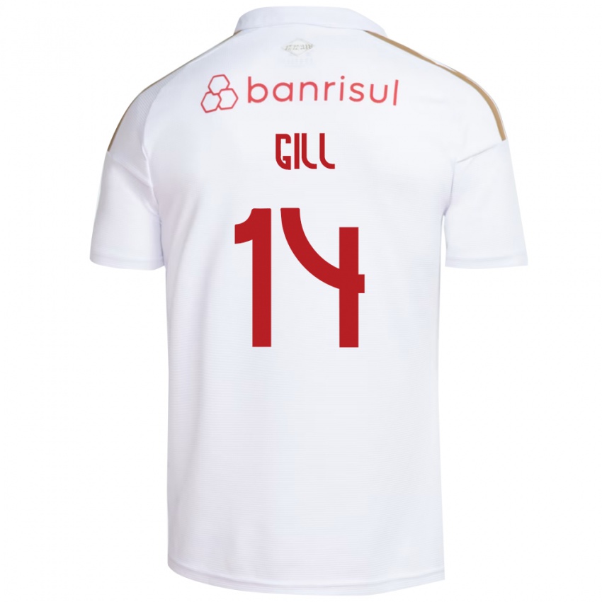 גברים Antonio Gill #14 אדום לבן הרחק ג'רזי 2026/27 חולצה קצרה