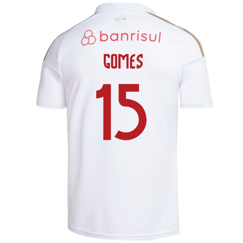 גברים Bruno Gomes #15 אדום לבן הרחק ג'רזי 2026/27 חולצה קצרה