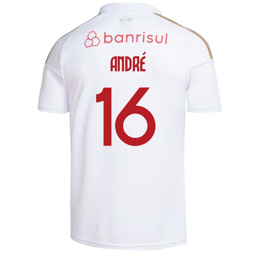 גברים André Sion Lemos Oliveira #16 אדום לבן הרחק ג'רזי 2026/27 חולצה קצרה