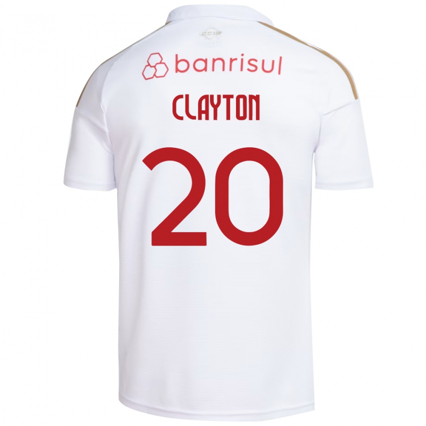 גברים Clayton #20 אדום לבן הרחק ג'רזי 2026/27 חולצה קצרה