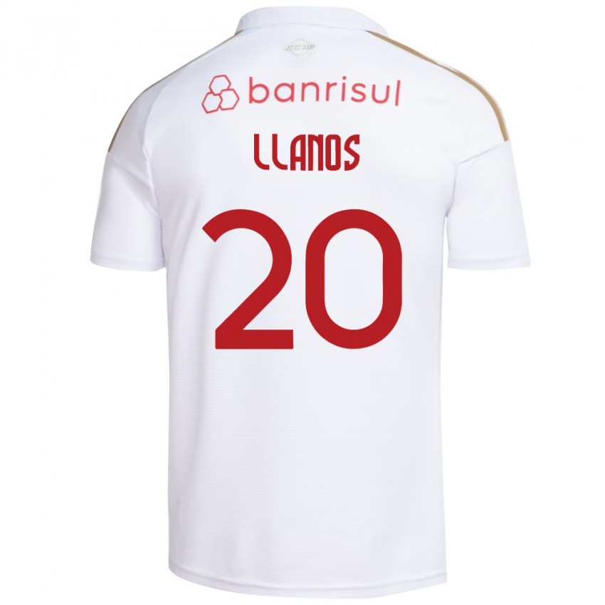גברים Pati Llanos #20 אדום לבן הרחק ג'רזי 2026/27 חולצה קצרה