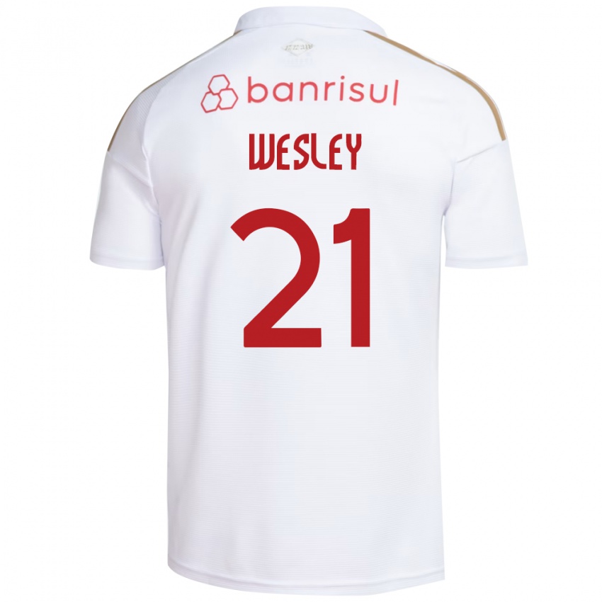 גברים Wesley #21 אדום לבן הרחק ג'רזי 2026/27 חולצה קצרה