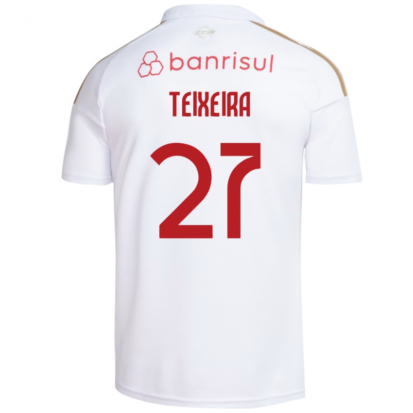 גברים Danny Teixeira #27 אדום לבן הרחק ג'רזי 2026/27 חולצה קצרה