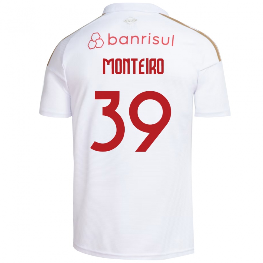 גברים Letícia Monteiro #39 אדום לבן הרחק ג'רזי 2026/27 חולצה קצרה