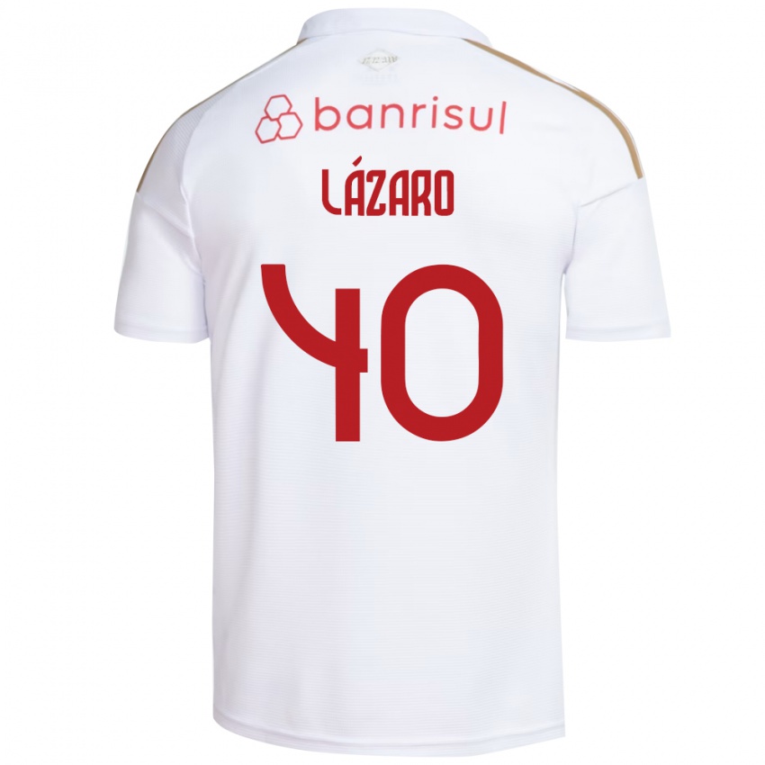 גברים Lázaro #40 אדום לבן הרחק ג'רזי 2026/27 חולצה קצרה