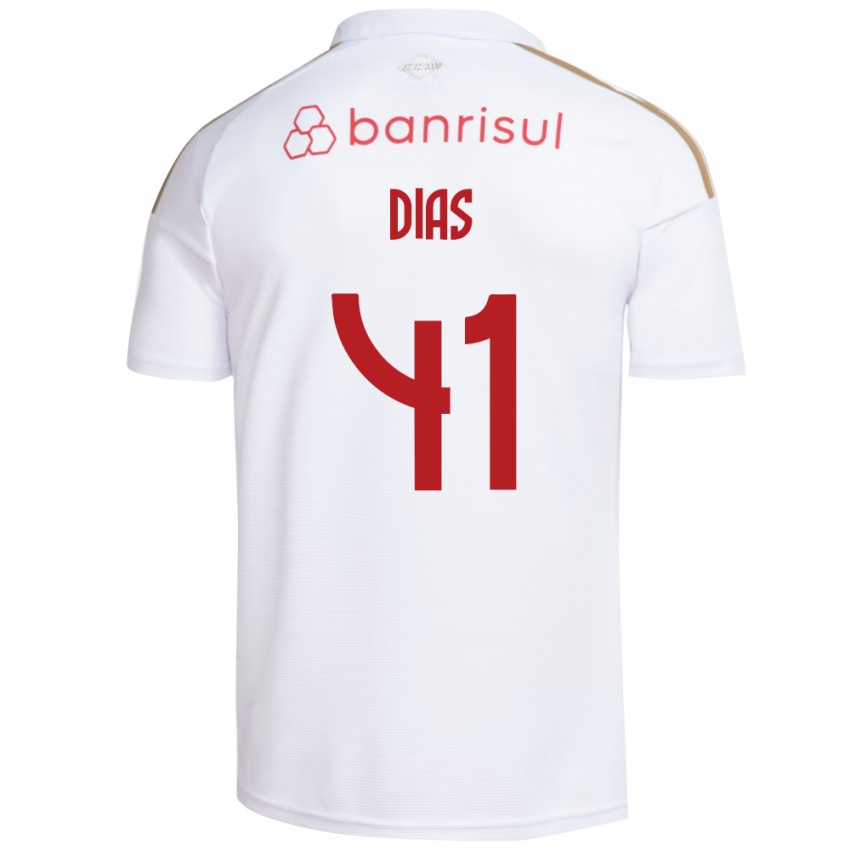 גברים Matheus Dias #41 אדום לבן הרחק ג'רזי 2026/27 חולצה קצרה
