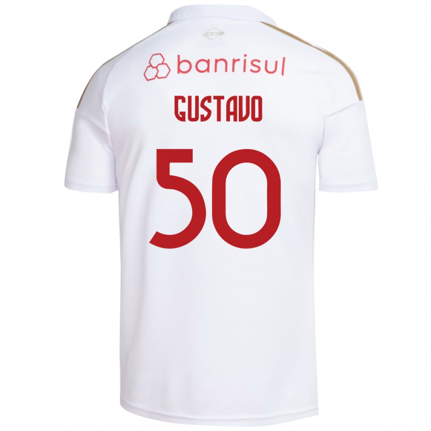 גברים Gustavo #50 אדום לבן הרחק ג'רזי 2026/27 חולצה קצרה