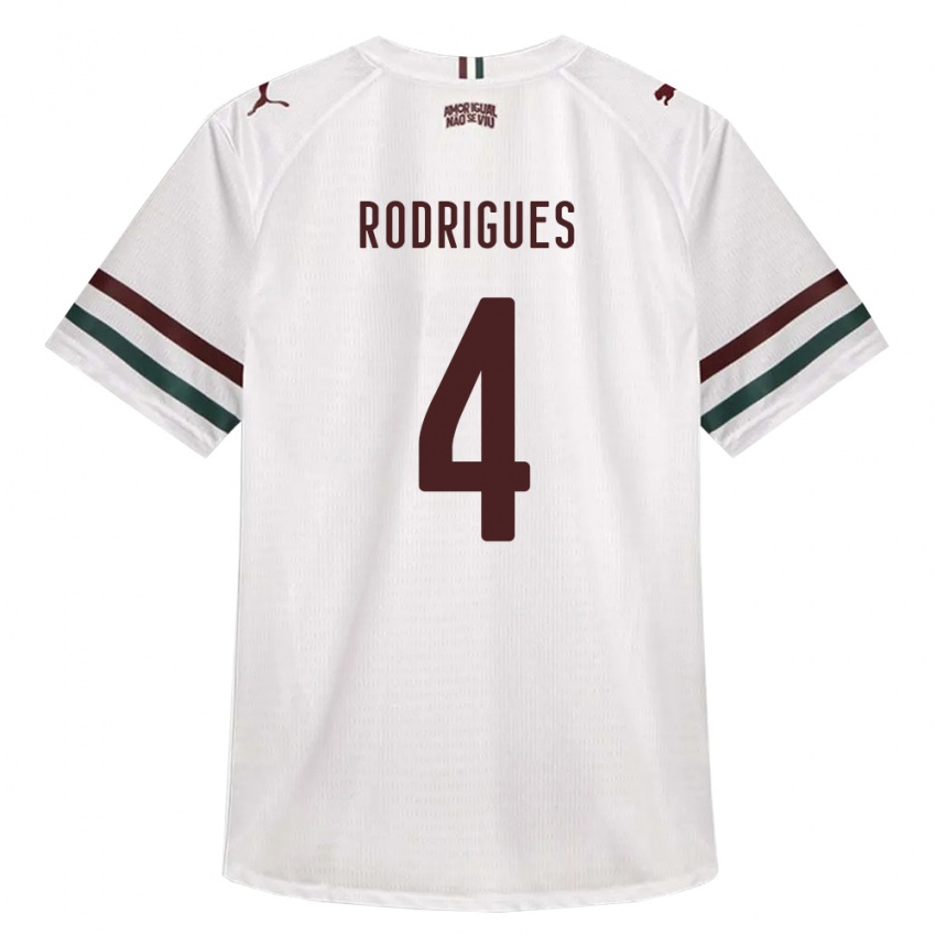 גברים Nath Rodrigues #4 לבן ירוק בורדו הרחק ג'רזי 2026/27 חולצה קצרה
