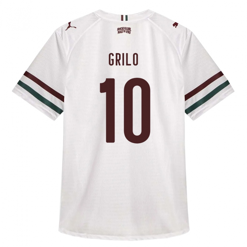 גברים João Grilo #10 לבן ירוק בורדו הרחק ג'רזי 2026/27 חולצה קצרה
