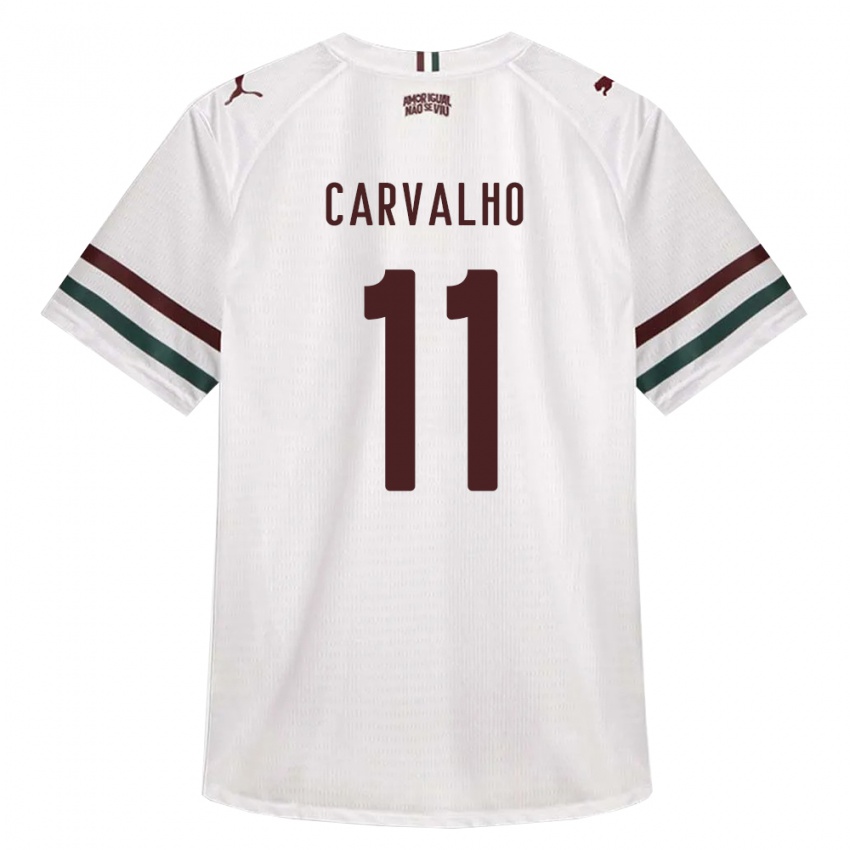 גברים Léo Carvalho #11 לבן ירוק בורדו הרחק ג'רזי 2026/27 חולצה קצרה