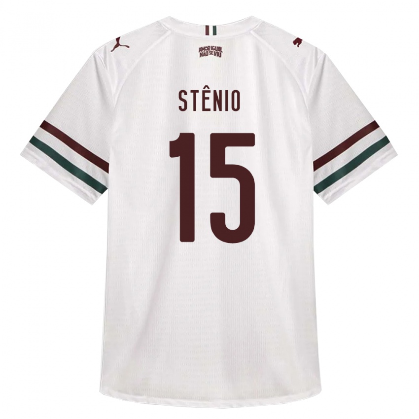 גברים Stênio #15 לבן ירוק בורדו הרחק ג'רזי 2026/27 חולצה קצרה