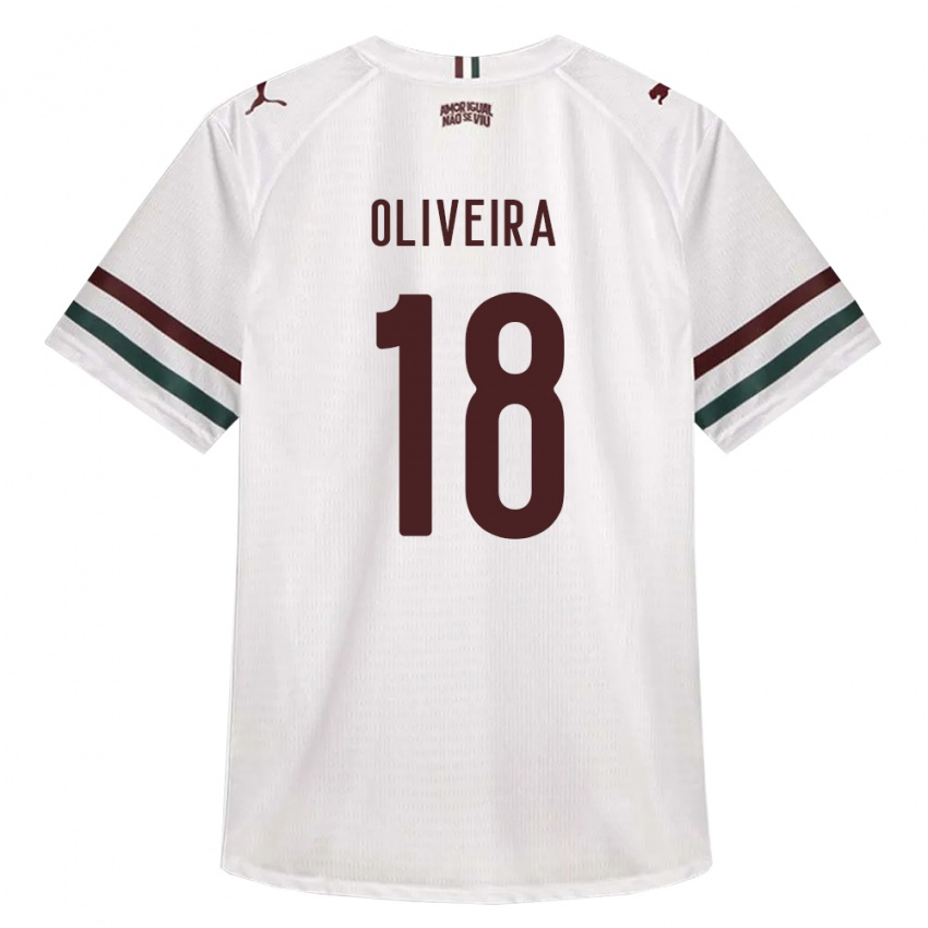 גברים Camila Oliveira #18 לבן ירוק בורדו הרחק ג'רזי 2026/27 חולצה קצרה