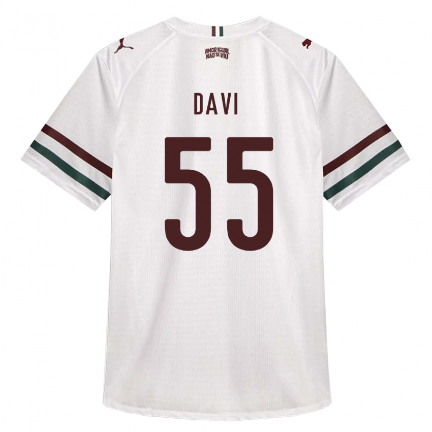 גברים Wallace Davi #55 לבן ירוק בורדו הרחק ג'רזי 2026/27 חולצה קצרה