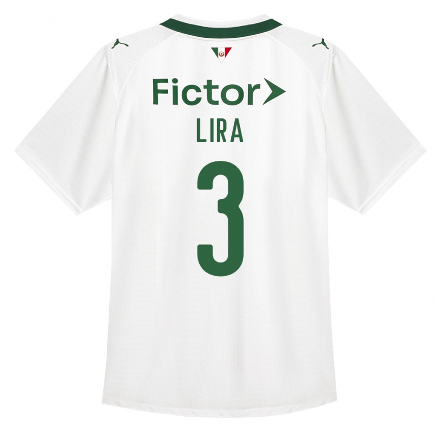 גברים Guilherme Lira #3 ירוק לבן הרחק ג'רזי 2026/27 חולצה קצרה