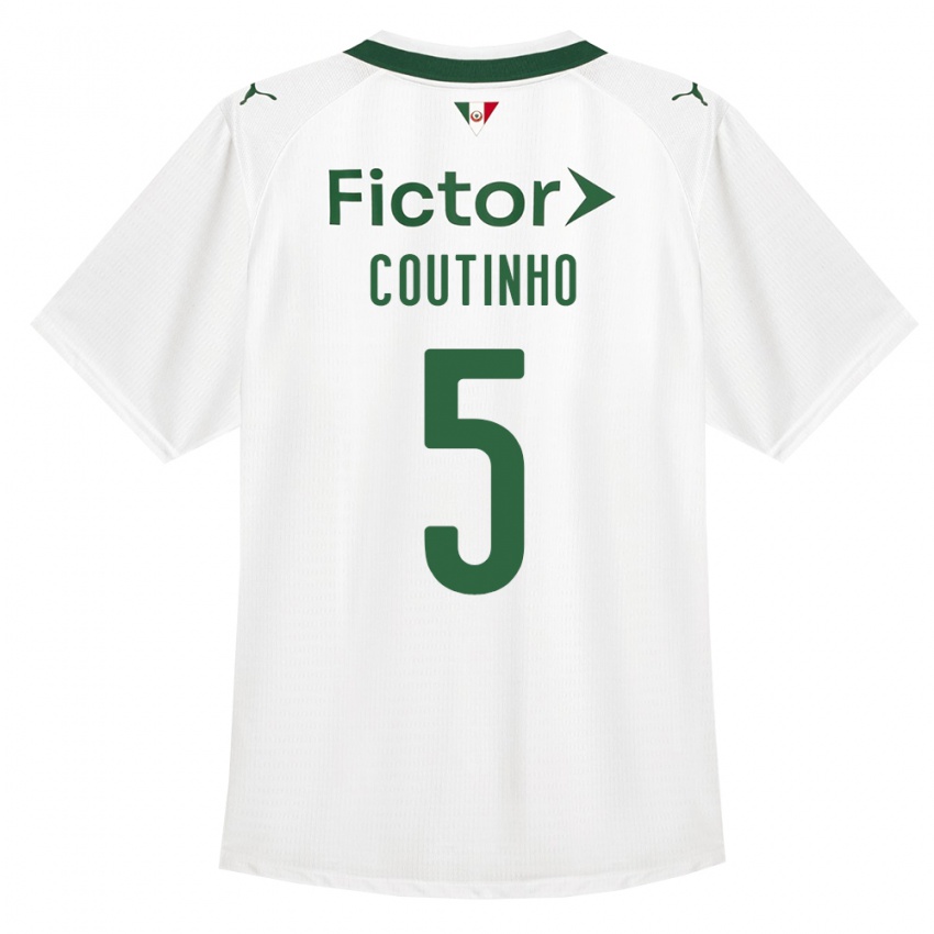 גברים Rafael Coutinho #5 ירוק לבן הרחק ג'רזי 2026/27 חולצה קצרה