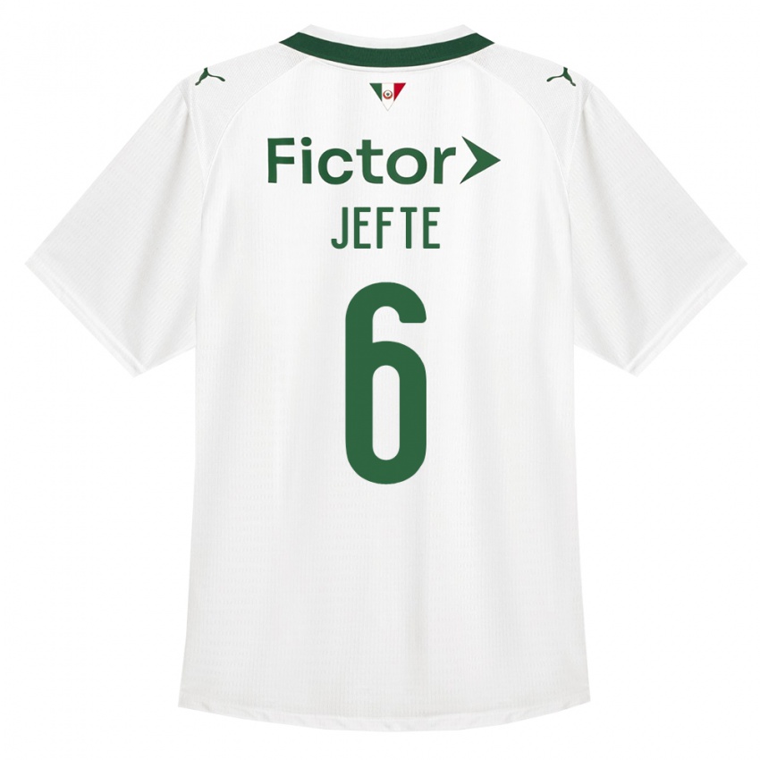 גברים Jefté #6 ירוק לבן הרחק ג'רזי 2026/27 חולצה קצרה