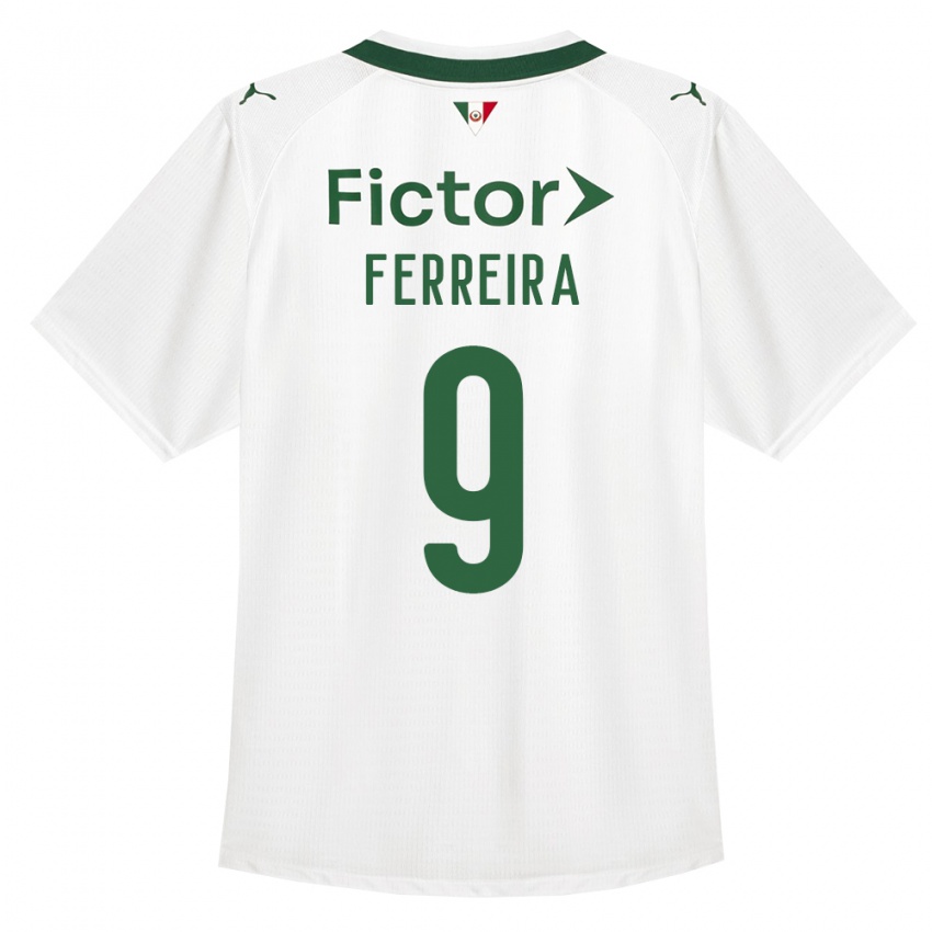 גברים Juan Ferreira #9 ירוק לבן הרחק ג'רזי 2026/27 חולצה קצרה