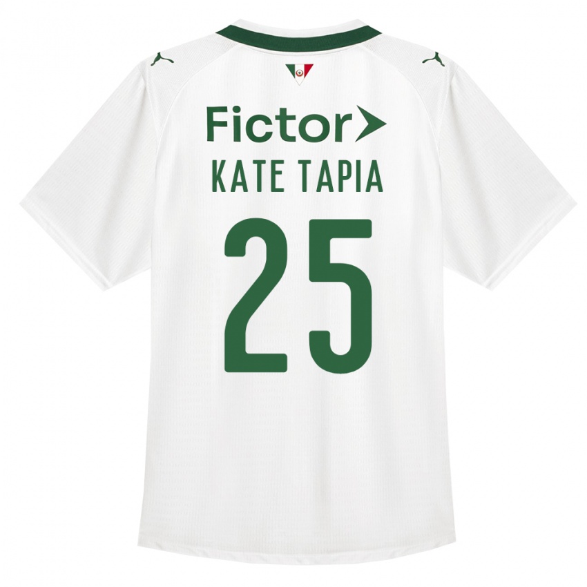 גברים Kate Tapia #25 ירוק לבן הרחק ג'רזי 2026/27 חולצה קצרה