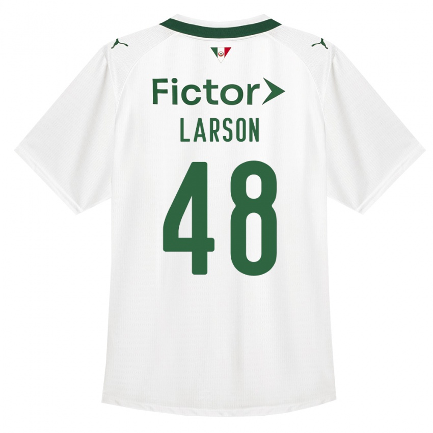 גברים Larson #48 ירוק לבן הרחק ג'רזי 2026/27 חולצה קצרה