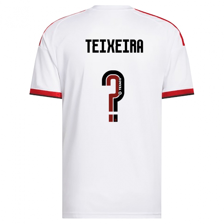 גברים Mateus Teixeira #0 לבן אדום שחור הרחק ג'רזי 2026/27 חולצה קצרה