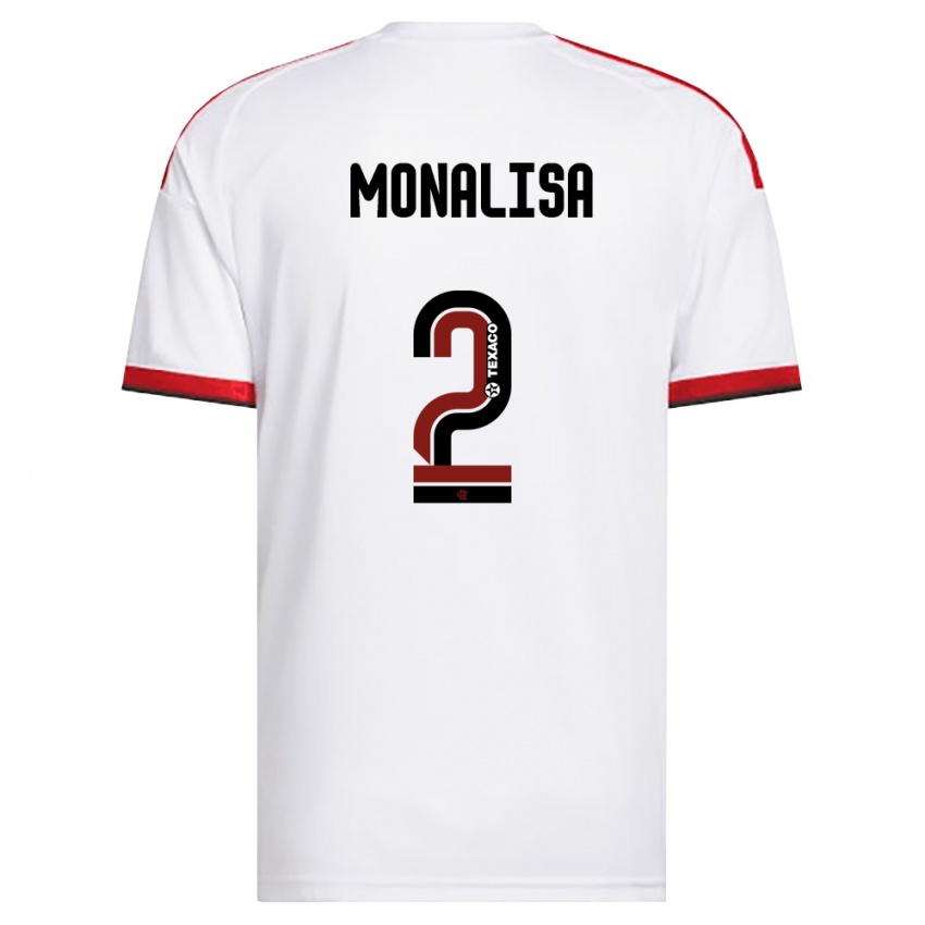 גברים Monalisa #2 לבן אדום שחור הרחק ג'רזי 2026/27 חולצה קצרה