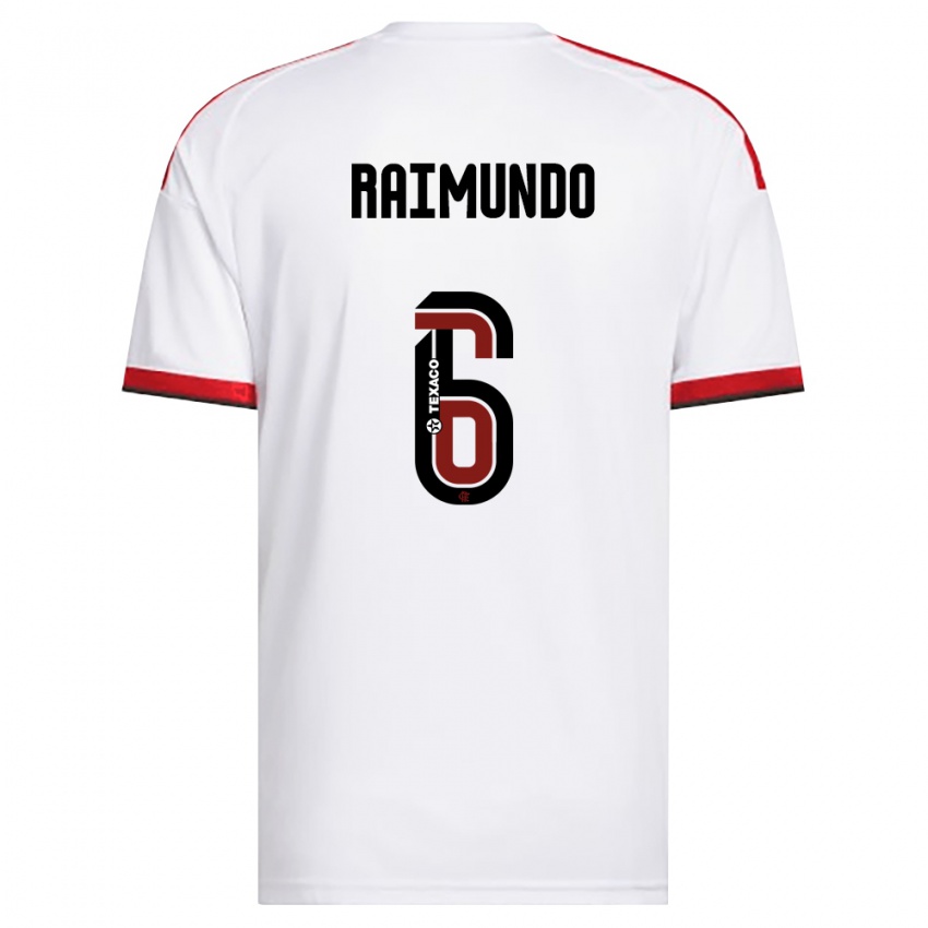 גברים Raimundo #6 לבן אדום שחור הרחק ג'רזי 2026/27 חולצה קצרה