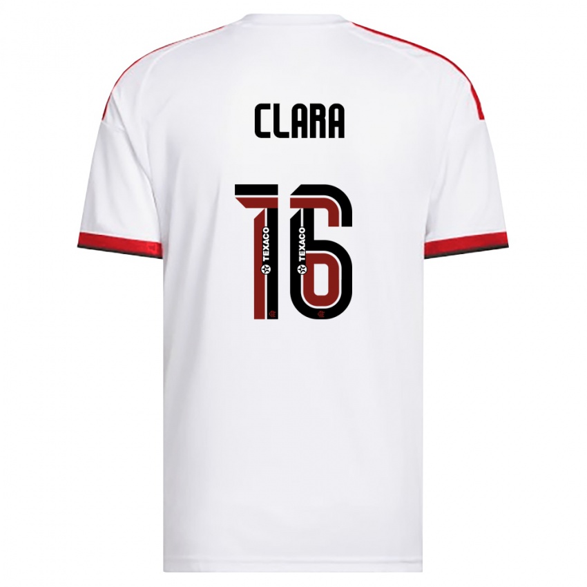 גברים Ana Clara #16 לבן אדום שחור הרחק ג'רזי 2026/27 חולצה קצרה