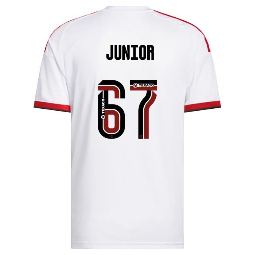 גברים Kaio Junior #67 לבן אדום שחור הרחק ג'רזי 2026/27 חולצה קצרה