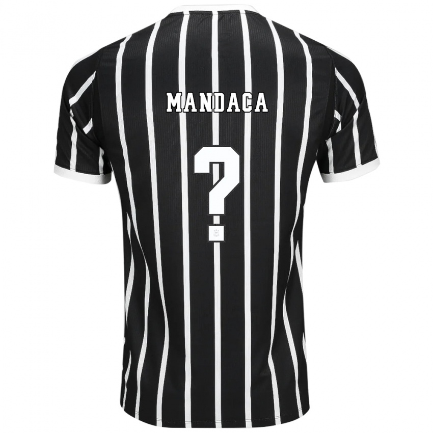 גברים Mandaca #0 שחור לבן אדום הרחק ג'רזי 2026/27 חולצה קצרה