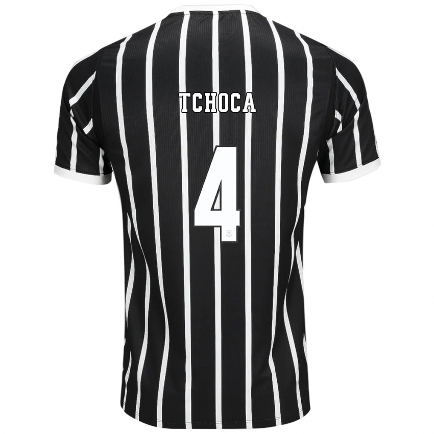 גברים Tchoca #4 שחור לבן אדום הרחק ג'רזי 2026/27 חולצה קצרה