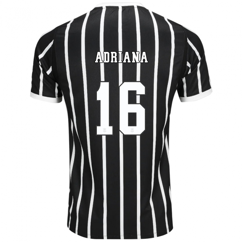 גברים Adriana #16 שחור לבן אדום הרחק ג'רזי 2026/27 חולצה קצרה