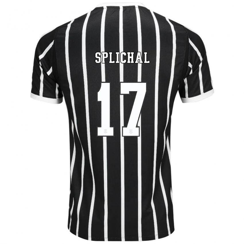 גברים Lucas Splichal #17 שחור לבן אדום הרחק ג'רזי 2026/27 חולצה קצרה