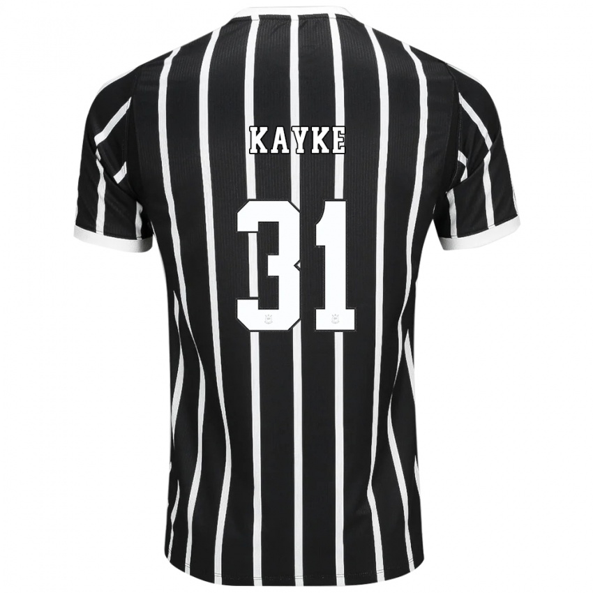 גברים Kayke #31 שחור לבן אדום הרחק ג'רזי 2026/27 חולצה קצרה