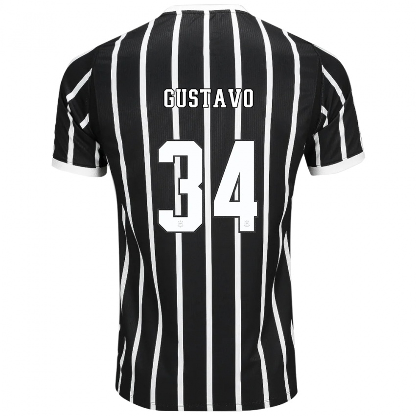גברים Raul Gustavo Pereira Bicalho #34 שחור לבן אדום הרחק ג'רזי 2026/27 חולצה קצרה