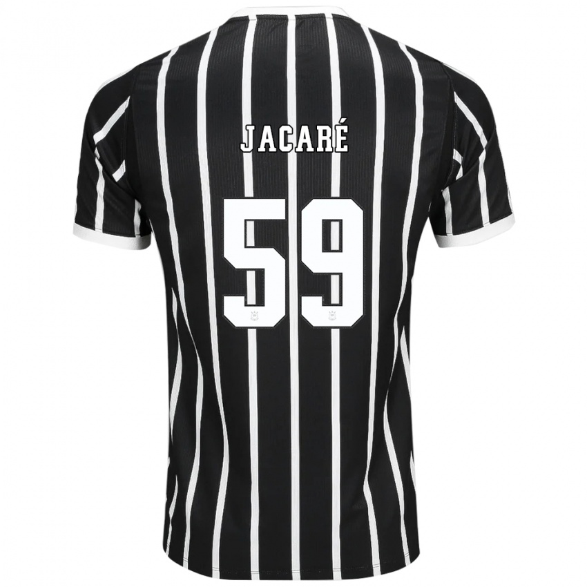 גברים João Jacaré #59 שחור לבן אדום הרחק ג'רזי 2026/27 חולצה קצרה