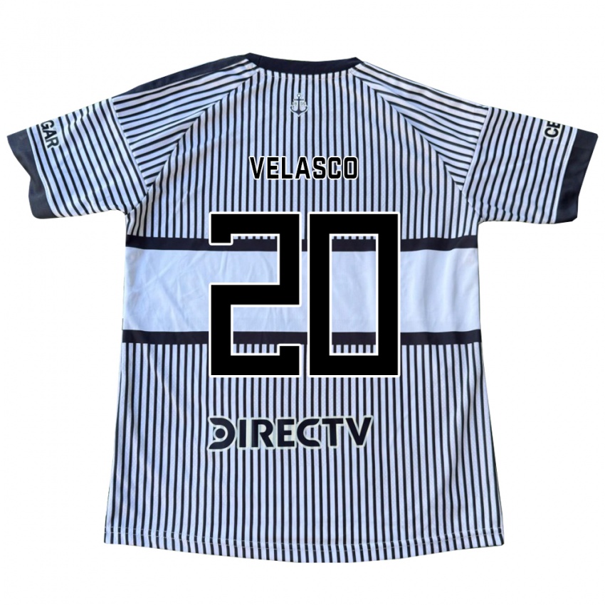 גברים אלן ולסקו #20 לבן שחור צהוב הרחק ג'רזי 2026/27 חולצה קצרה